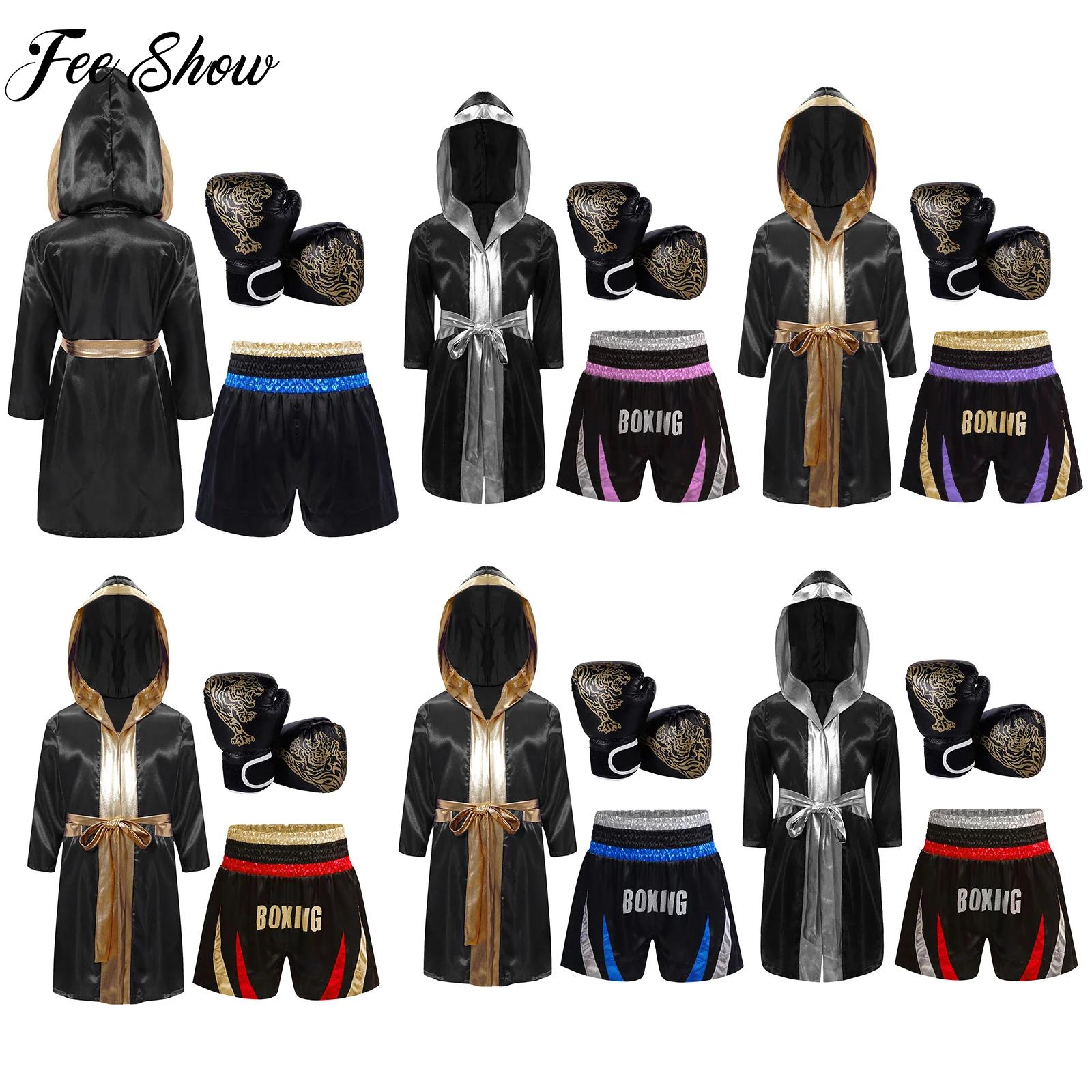 Boxing Glove Set - Pakaian Latihan Jubah Tinju Anak Laki-laki