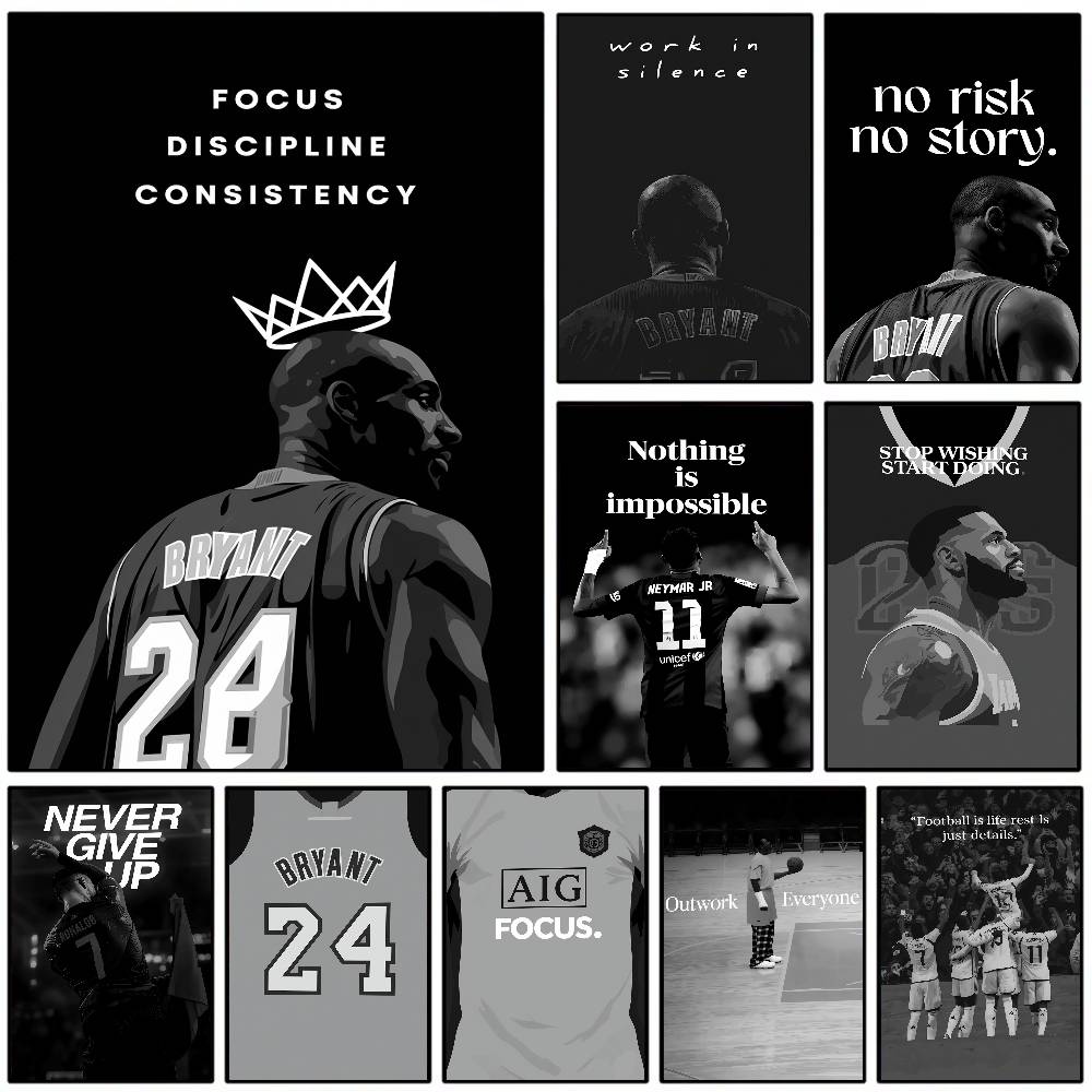 Sports Equipment Poster - Poster Kutipan Inspiratif Atlet, Stiker Dinding