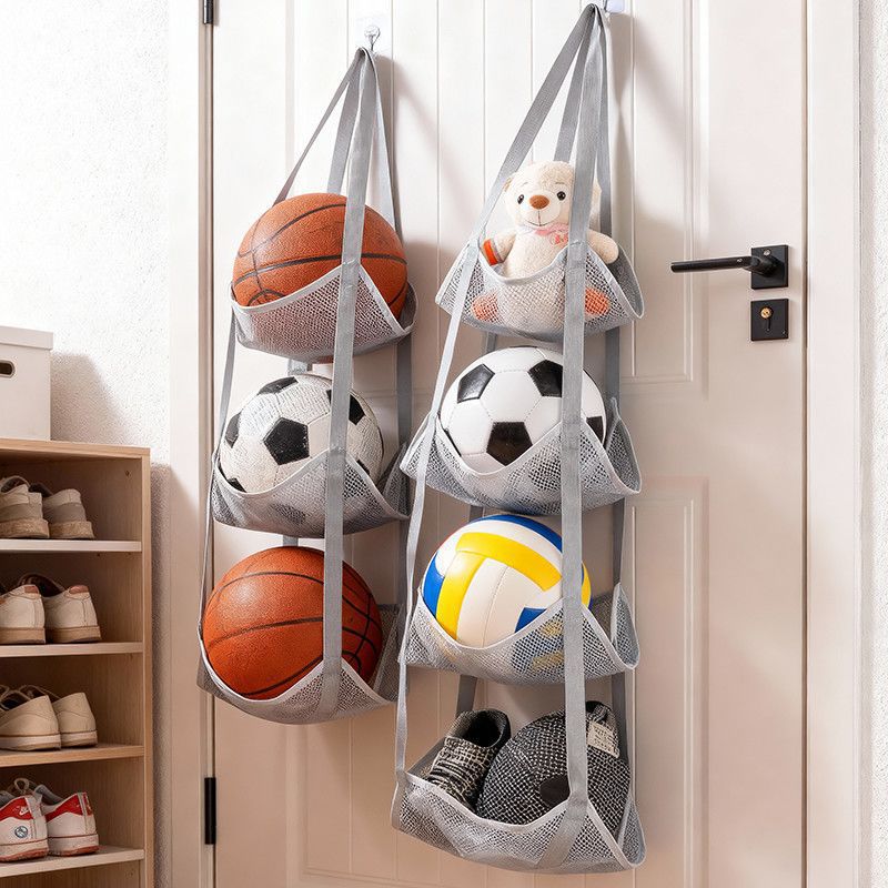 Sports Equipment Holder - Tas Penyimpanan Bola Gantung Dinding dengan