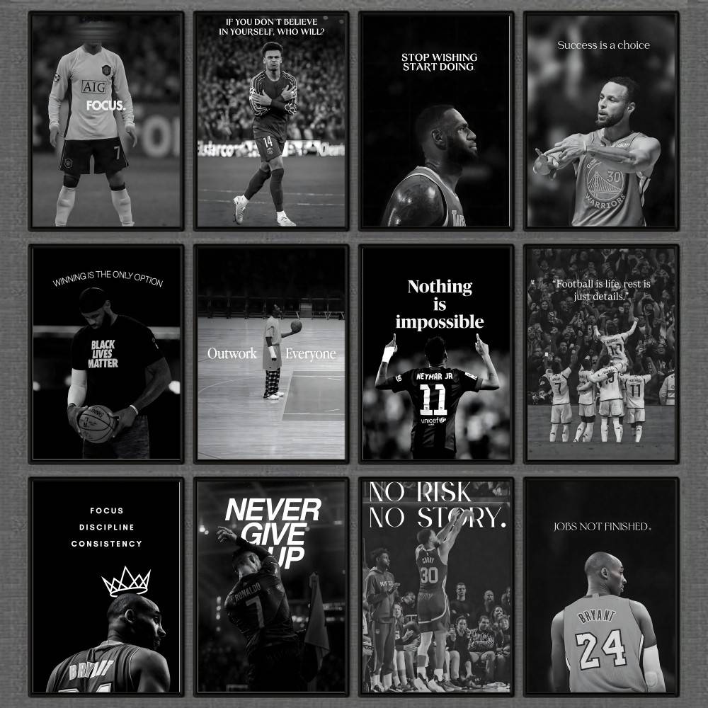 Sports Equipment Poster - Poster Kutipan Inspiratif Atlet untuk Dekorasi