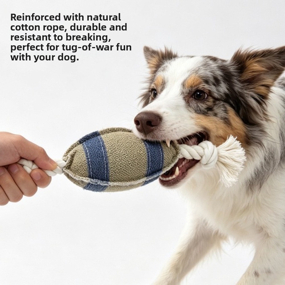 Rugby Training Ball - Bola Gigit Anjing Tahan Gigitan Bentuk
