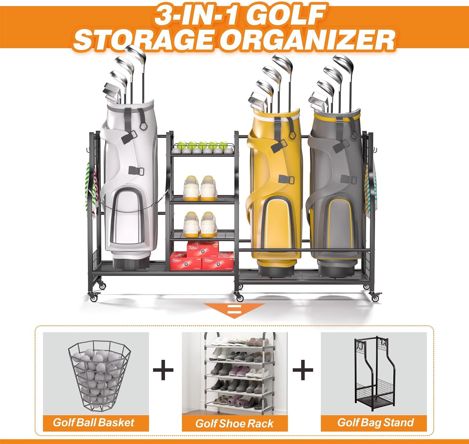Rak Penyimpanan Tas Golf, Orga - Sports Equipment Holder ulasan dan harga