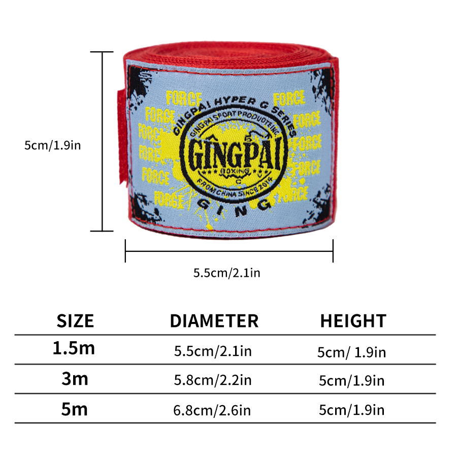 1 Pasang 1.5/3/5M Katun Perban - Boxing Glove Set ulasan dan harga