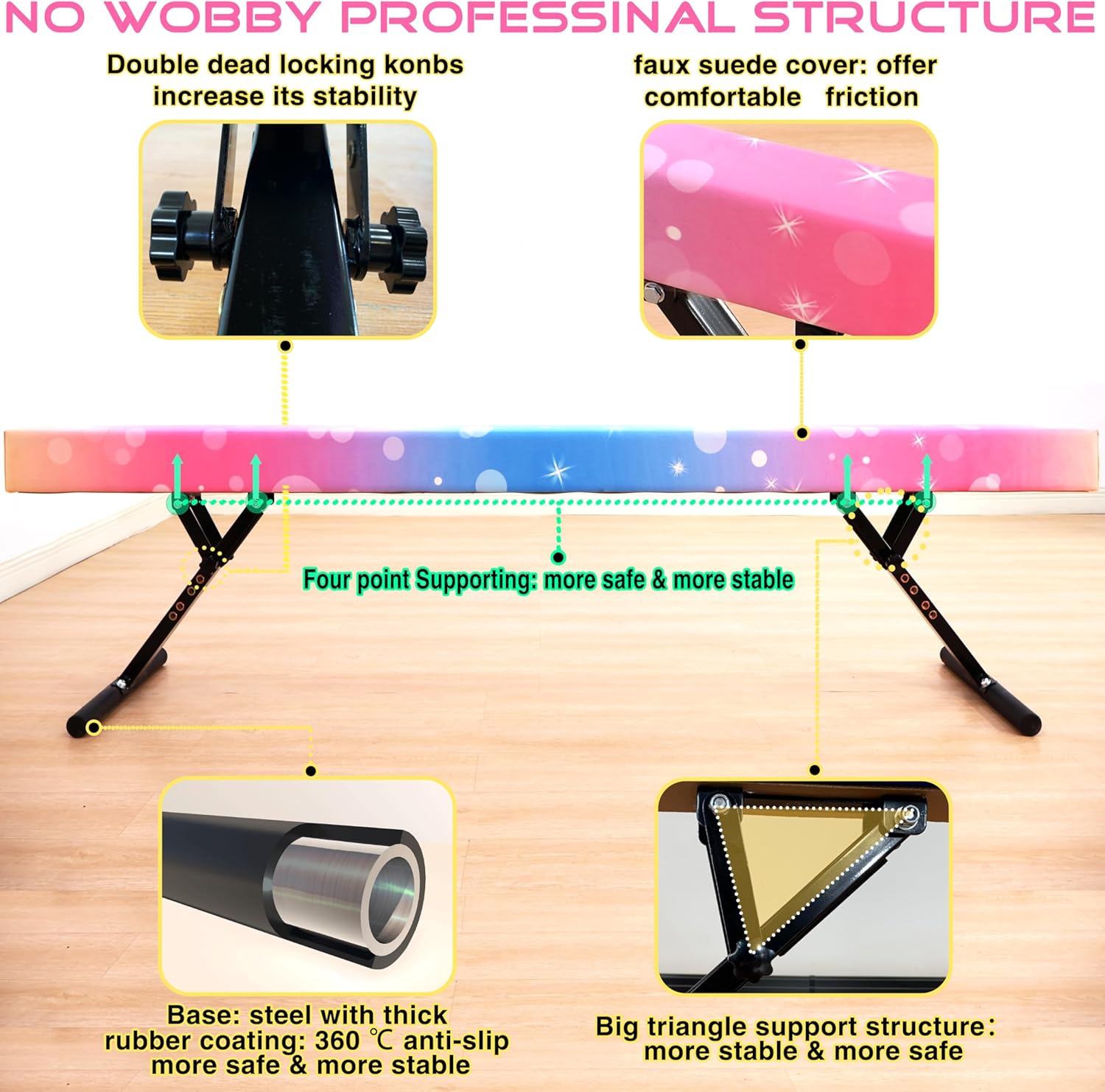 Papan Senam Miring 8 Ft dengan - Gymnastics Beam Floor ulasan dan harga