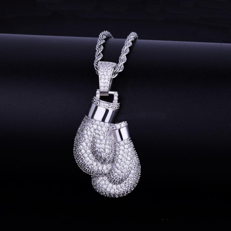 Hip Hop Bling es kubik zirkon  - Boxing Glove Set ulasan dan harga