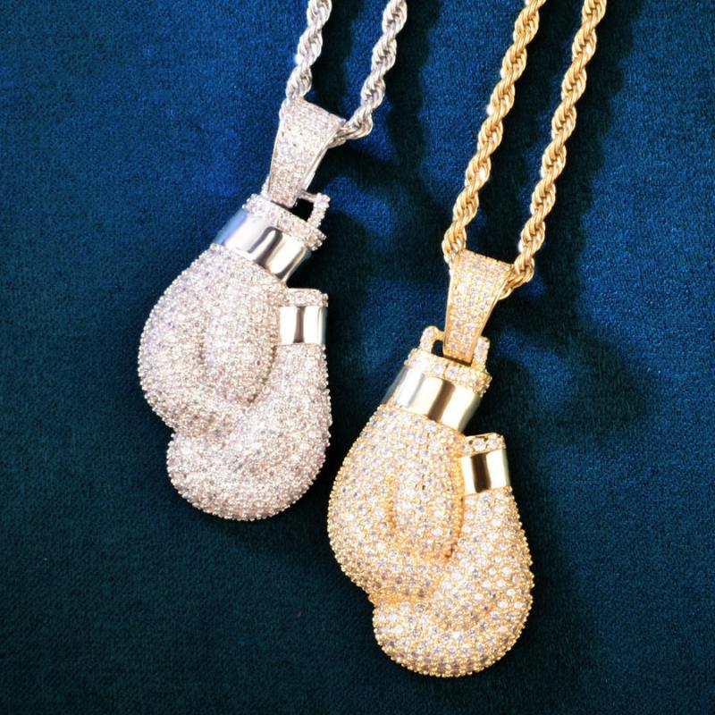 Hip Hop Bling es kubik zirkon  - Boxing Glove Set ulasan dan harga