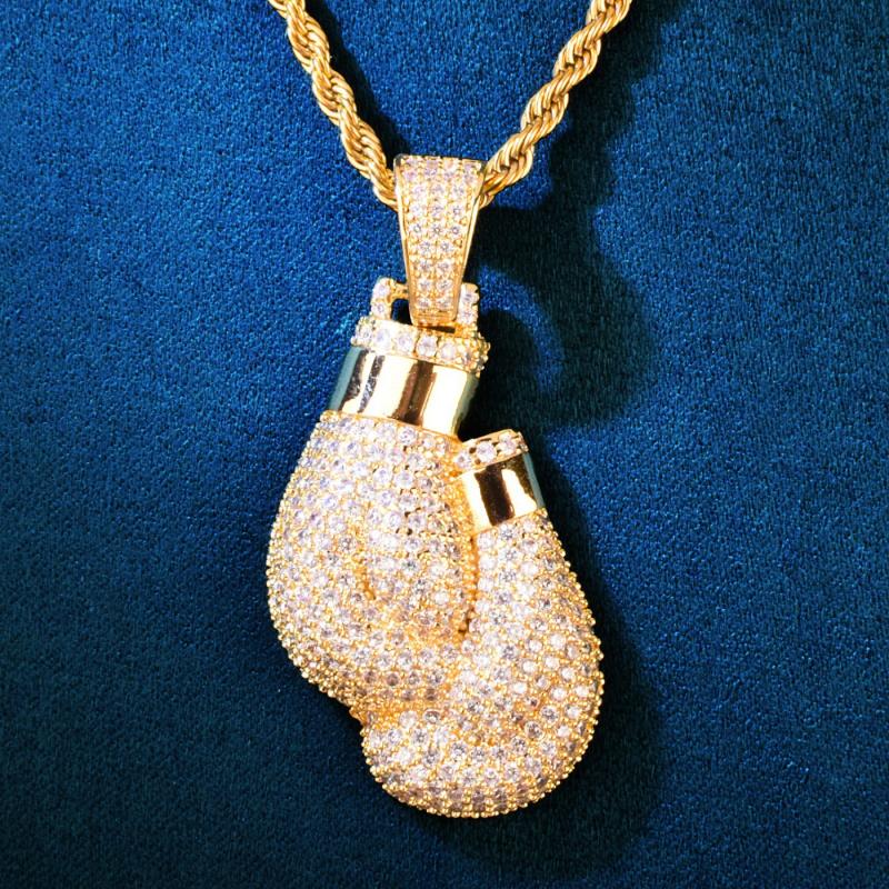 Hip Hop Bling es kubik zirkon  - Boxing Glove Set ulasan dan harga