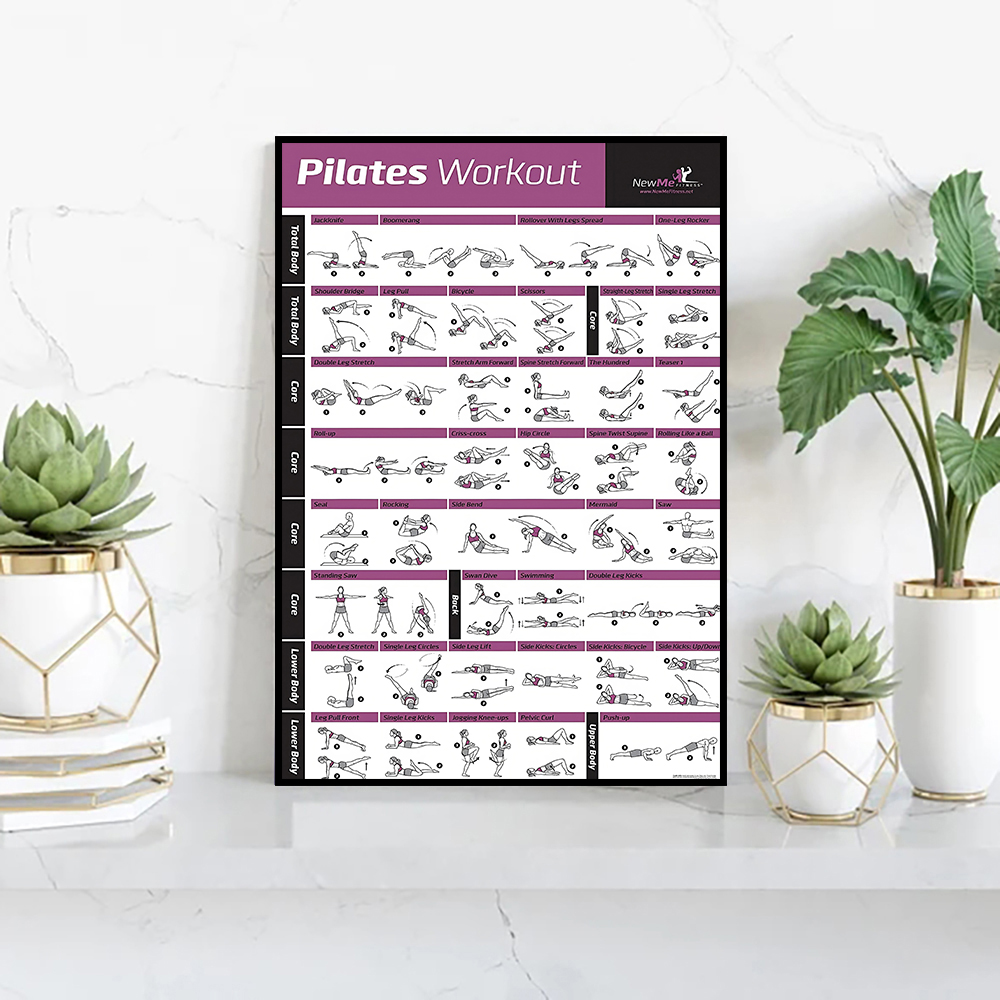 Bagan Latihan Pilates Poster C - Sports Equipment Poster ulasan dan harga